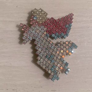 Bauer Crystal angel brooches